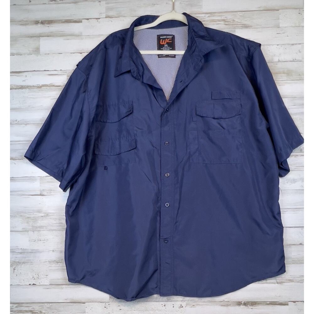 Walnut Creek Size 3XL Mesh Back Blue Mens Vented Fishing Shirt